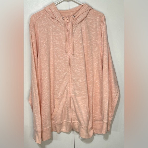 Sonoma Women 2X Peach Full Zip Hoodie Lightweight Jacket with pockets - Picture 1 of 8